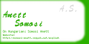 anett somosi business card